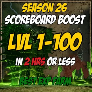SEASON 26 SCOREBOARD 1-100 BOOST