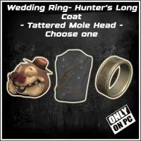 Wedding Ring- Hunter`s Long Coat - Tattered Mole Head,Choose one