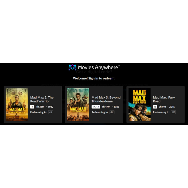 3 Mad Max Movies Road Warrior, Beyond Thunderdome, Fury Road [4K