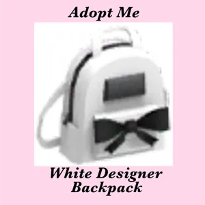 WHITE DESIGNER BACKPACK