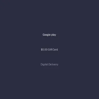 Google play $5.00 Gift Card
