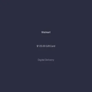 Walmart $125.00 Gift Card
