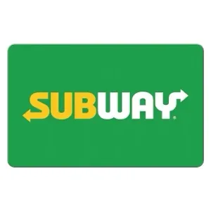 $10.00 USD Subway Gift Card