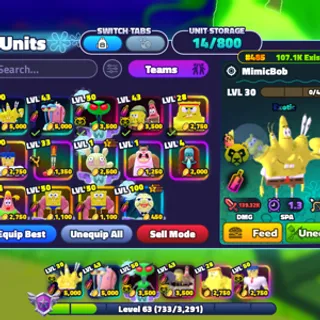 selling SpongeBob TDS