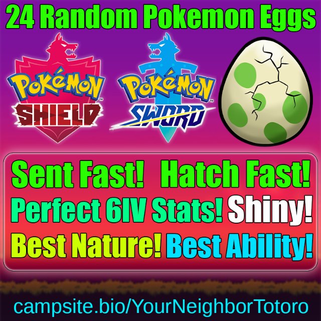 Any Shiny Egg of Your Choice | 6IV | Pokemon Sword and Shield