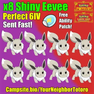 x8 Shiny Perfect Eevee Bundle