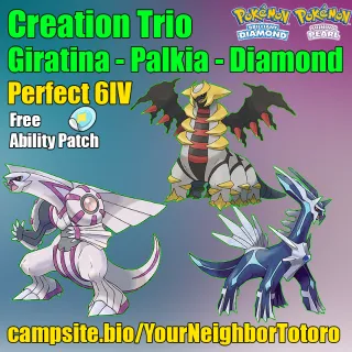 Giratina, Palkia, Dialga