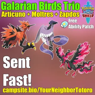 Galarian Articuno + Moltres + Zapdos