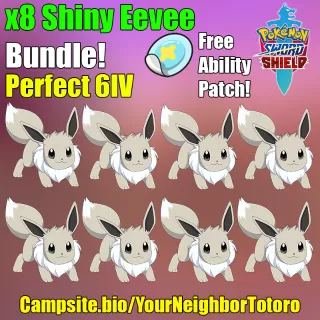 x8 Shiny Perfect Eevee Bundle