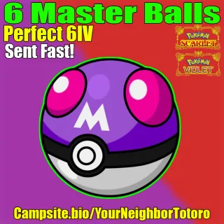 x6 Master Balls Bundle - Pokemon 