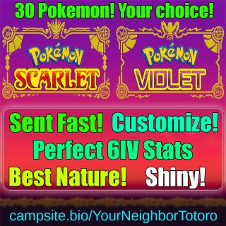 30 Pokemon Your Choice 6IV Perfect