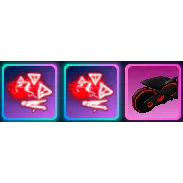World Zero - LIGHTCYCLE(RED) & 2X CRITICAL ERROR AURA PACK