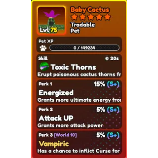 World Zero- Perfect Baby Cactus Pet