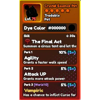 World Zero- CRYSTAL ESSENCE PET - #000000 - ANTI STORM SKILL 1X