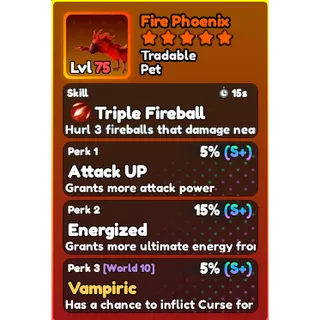 World Zero- FIRE PHONENIX PET
