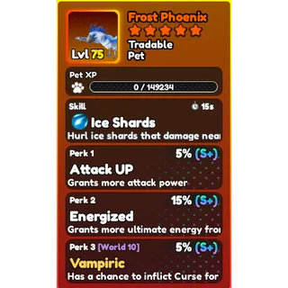 World Zero- Perfect Frost Phoenix Pet