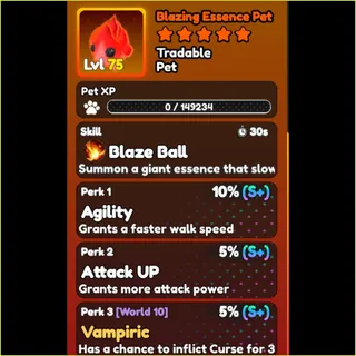 World Zero- Perfect Blazing Essences Pet