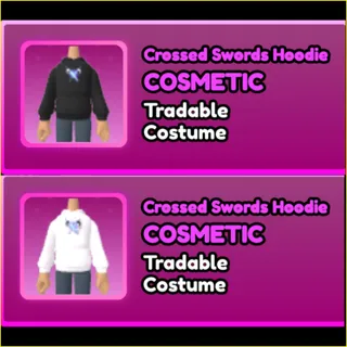 World Zero- BLACK & WHITE CROSSED SWORDS HOODIE BUNDLE
