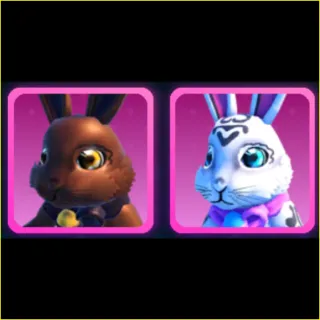 World Zero - CHOCOLATE & WHITE BUNNY MOUNT