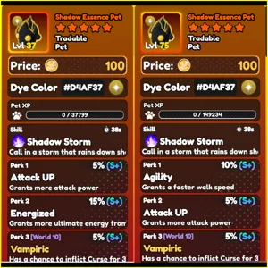 World Zero- PERFECT GOLD HEX SHADOW ESSENCE PET 2X