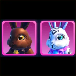 World Zero - CHOCOLATE & WHITE BUNNY MOUNT