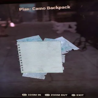 Camo Backpack Plan