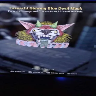 Glowing Blue Devil Mask