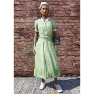 2pc Green Asylum Worker Outfit 