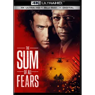 The Sum of All Fears [4K UHD] Fandango