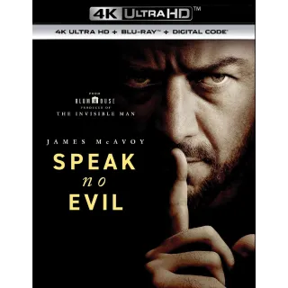 Speak No Evil [4K UHD] Movies Anywere