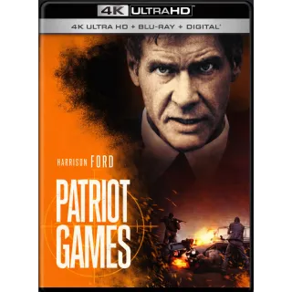 Patriot Games [4K UHD] Fandango