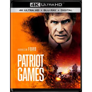 Patriot Games [4K UHD] Fandango