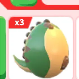 3x Fossil Egg Adopt me