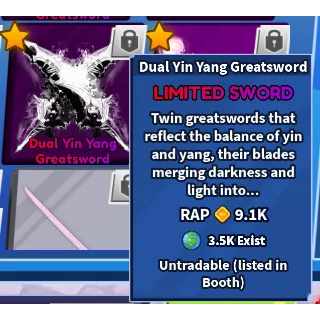 Dual yin yang greatsword full set