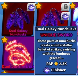 Dual Galaxy Nunchucks Blade ball