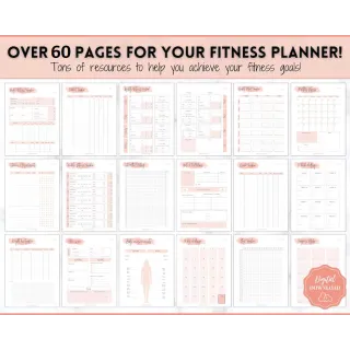 Fitness Planner, Weight Loss Tracker, BUNDLE, Workout Planner Fitness Journal, Wellness, Health Goal