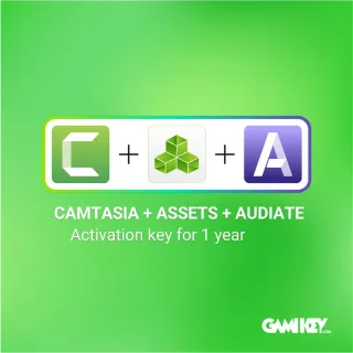 Camtasia + Assets + Audiate 12 months redeem key