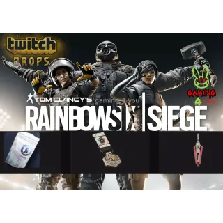 Tom Clancy´s Rainbow Six: Siege 19/19 Esport packs + 6 Charms + Headgear