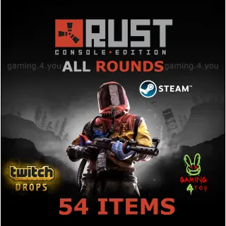 RUST✦TWITCH DROP✦Round 31+32+33+34+35✦54 SKINS Steam only