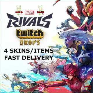 Marvel Rivals✦TWITCH DROPS ✦5+ SKINS/ITEMS