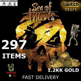 Sea of Thieves Twitch Drops 297 ITEMS