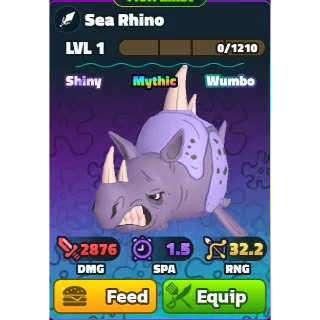 shiny wumbo sea rhino spongebob TD