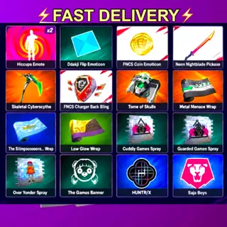 FORTNITE 16 COSMETICS BUNDLE ⚡️GLOBAL⚡️