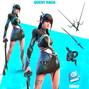 Fortnite Sapphire Hagiri Quest Pack + 1500 vbucks