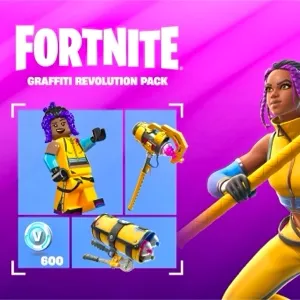 ⚡️ALL PLATFORMS⚡️ USA Fortnite Graffiti Revolution Pack + 600 vbucks