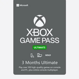 ⚡️FAST⚡️ Xbox Game Pass Ultimate 3 Months New & Existing Users