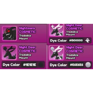 Nightmare Mounts (Sold Separately) // World Zero