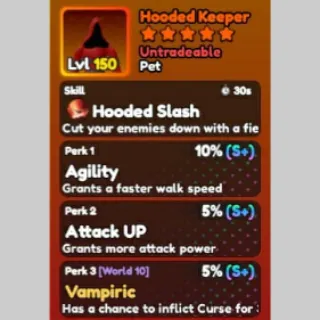Hooded Keeper (Perfect Attk + AGI + Vamp) // World Zero