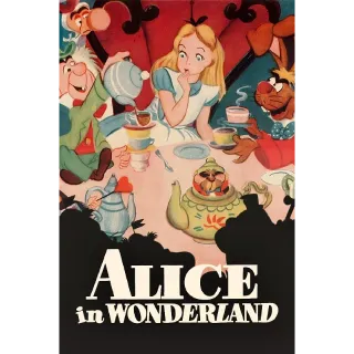 Disney Alice in Wonderland 1951 HDX Digital Movie Code!!