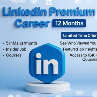 LINKEDIN PREMIUM CAREER 12 MONTHS-For All User ( Redeem Gift Link ) - Global